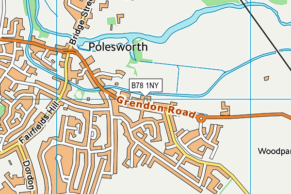 B78 1NY map - OS VectorMap District (Ordnance Survey)