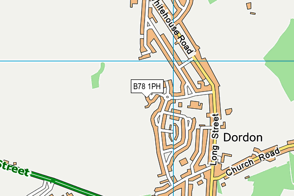 B78 1PH map - OS VectorMap District (Ordnance Survey)