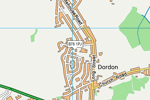 Dordon Primary School map (B78 1PJ) - OS VectorMap District (Ordnance Survey)