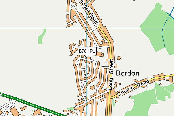 B78 1PL map - OS VectorMap District (Ordnance Survey)