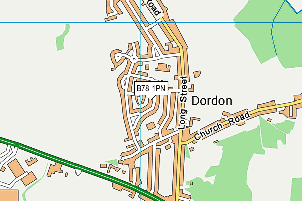 B78 1PN map - OS VectorMap District (Ordnance Survey)