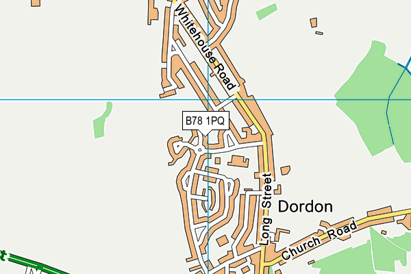 B78 1PQ map - OS VectorMap District (Ordnance Survey)