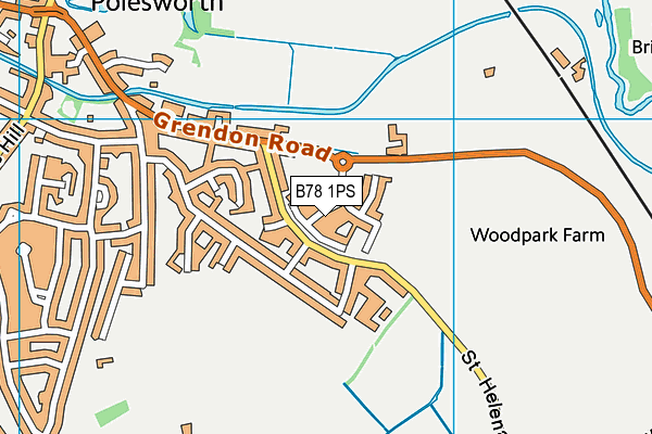 B78 1PS map - OS VectorMap District (Ordnance Survey)