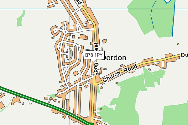 B78 1PY map - OS VectorMap District (Ordnance Survey)