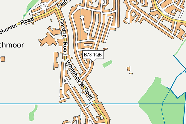 B78 1QB map - OS VectorMap District (Ordnance Survey)