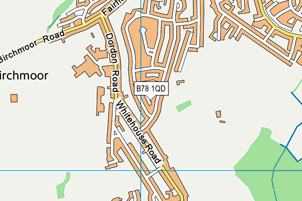 B78 1QD map - OS VectorMap District (Ordnance Survey)