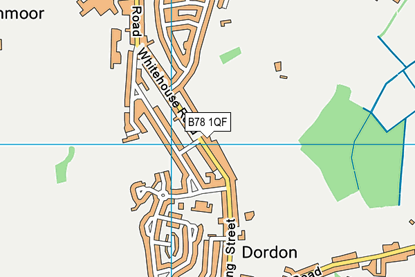 B78 1QF map - OS VectorMap District (Ordnance Survey)