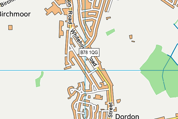 B78 1QG map - OS VectorMap District (Ordnance Survey)