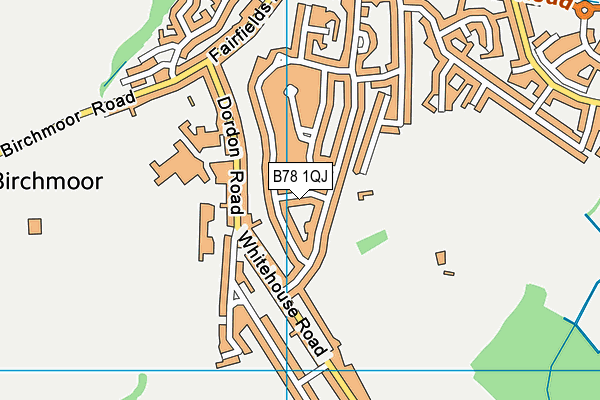 B78 1QJ map - OS VectorMap District (Ordnance Survey)