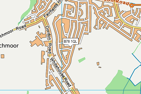 B78 1QL map - OS VectorMap District (Ordnance Survey)