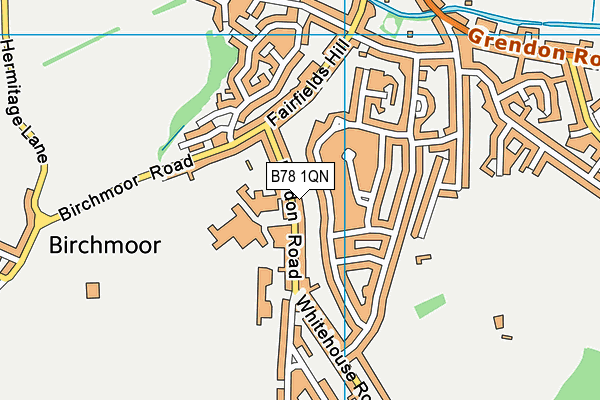 B78 1QN map - OS VectorMap District (Ordnance Survey)