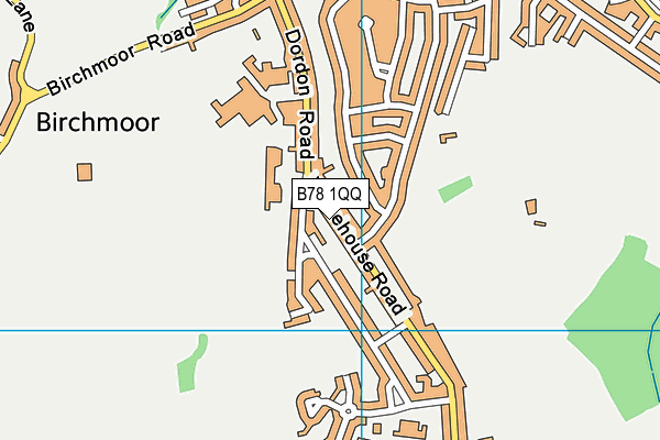 B78 1QQ map - OS VectorMap District (Ordnance Survey)