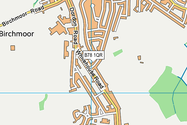 B78 1QR map - OS VectorMap District (Ordnance Survey)