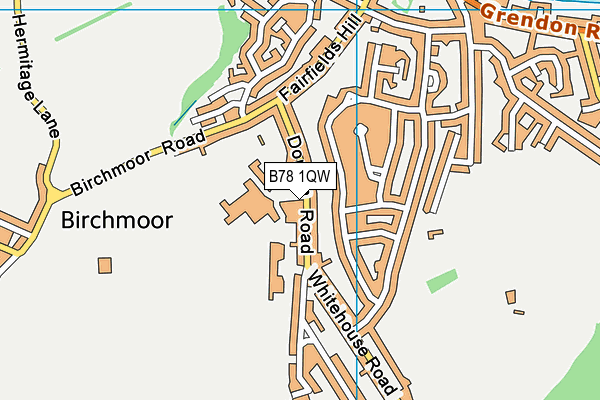 B78 1QW map - OS VectorMap District (Ordnance Survey)