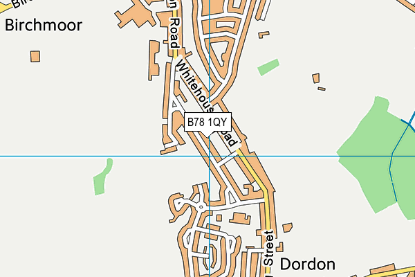 B78 1QY map - OS VectorMap District (Ordnance Survey)