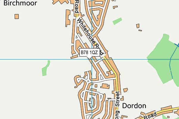 B78 1QZ map - OS VectorMap District (Ordnance Survey)