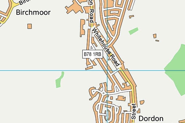 B78 1RB map - OS VectorMap District (Ordnance Survey)