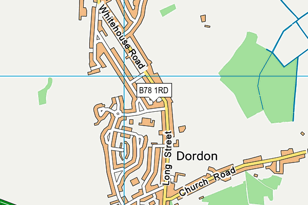 B78 1RD map - OS VectorMap District (Ordnance Survey)
