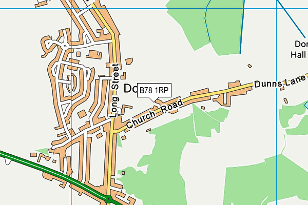 B78 1RP map - OS VectorMap District (Ordnance Survey)