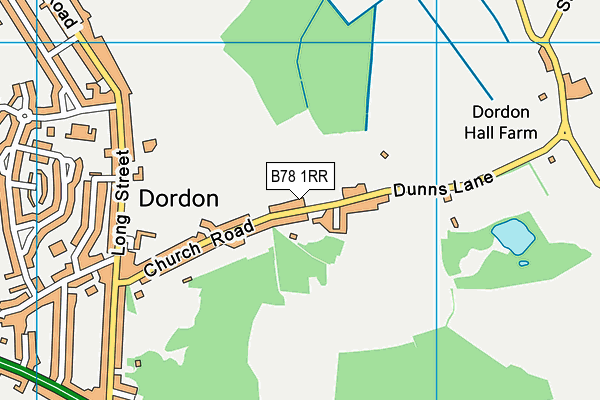 B78 1RR map - OS VectorMap District (Ordnance Survey)