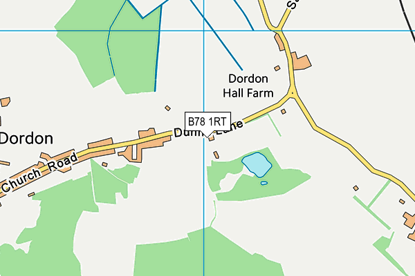 B78 1RT map - OS VectorMap District (Ordnance Survey)