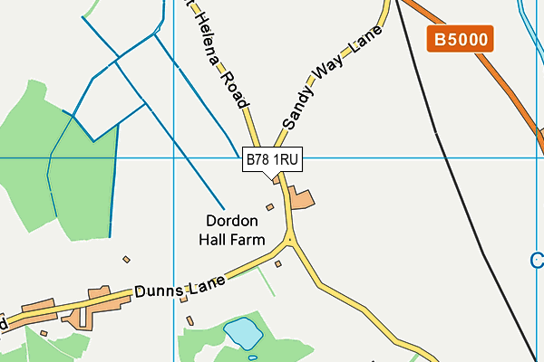 B78 1RU map - OS VectorMap District (Ordnance Survey)