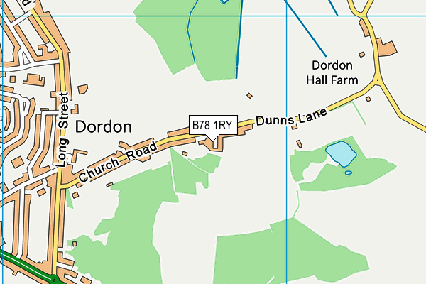 B78 1RY map - OS VectorMap District (Ordnance Survey)