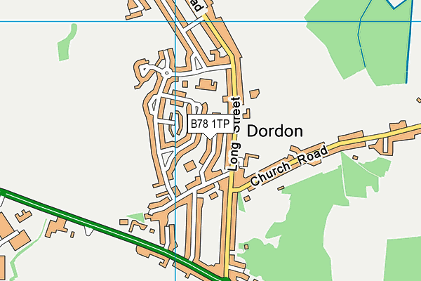 B78 1TP map - OS VectorMap District (Ordnance Survey)