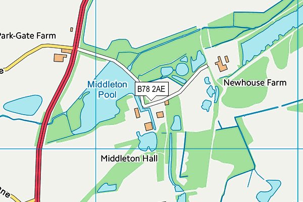 B78 2AE map - OS VectorMap District (Ordnance Survey)