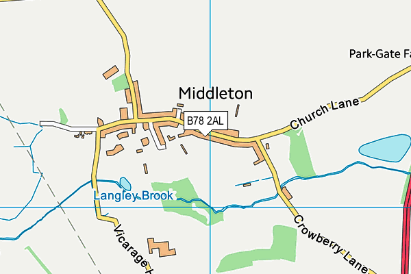 B78 2AL map - OS VectorMap District (Ordnance Survey)