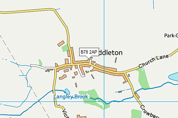 B78 2AP map - OS VectorMap District (Ordnance Survey)