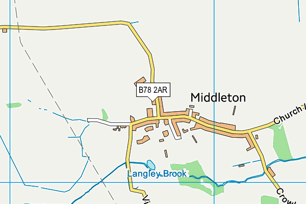 B78 2AR map - OS VectorMap District (Ordnance Survey)