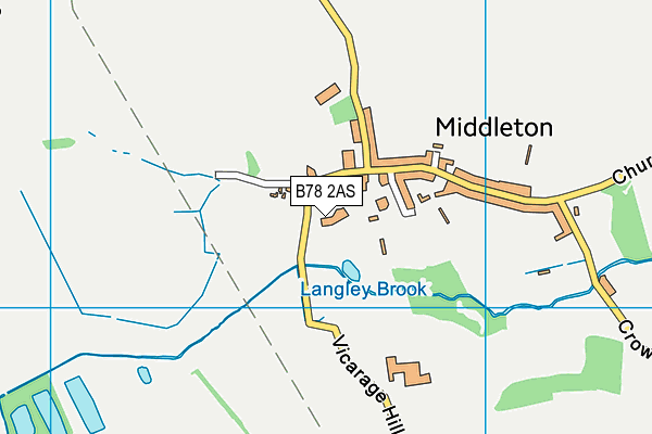 B78 2AS map - OS VectorMap District (Ordnance Survey)