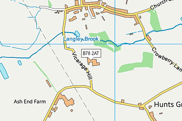 B78 2AT map - OS VectorMap District (Ordnance Survey)