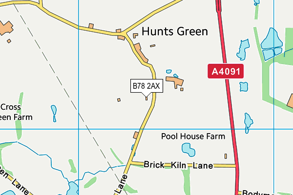 B78 2AX map - OS VectorMap District (Ordnance Survey)