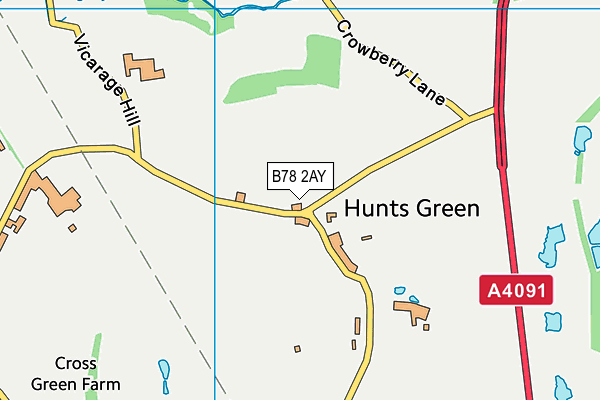 B78 2AY map - OS VectorMap District (Ordnance Survey)