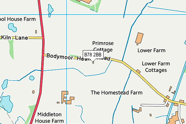 Aston Villa Fc (Bodymoor Heath Training Ground)    map (B78 2BB) - OS VectorMap District (Ordnance Survey)