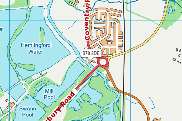 B78 2DE map - OS VectorMap District (Ordnance Survey)