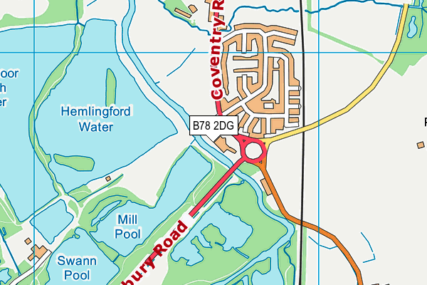 B78 2DG map - OS VectorMap District (Ordnance Survey)