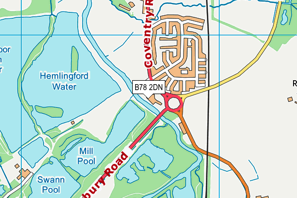 B78 2DN map - OS VectorMap District (Ordnance Survey)