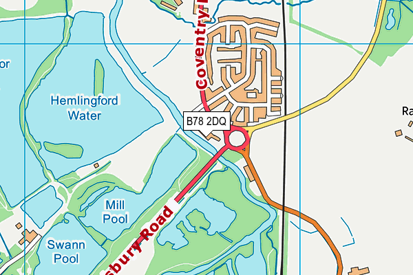 B78 2DQ map - OS VectorMap District (Ordnance Survey)