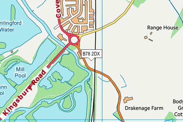 B78 2DX map - OS VectorMap District (Ordnance Survey)