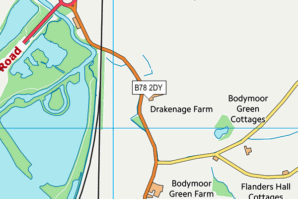 B78 2DY map - OS VectorMap District (Ordnance Survey)