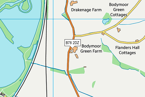 B78 2DZ map - OS VectorMap District (Ordnance Survey)
