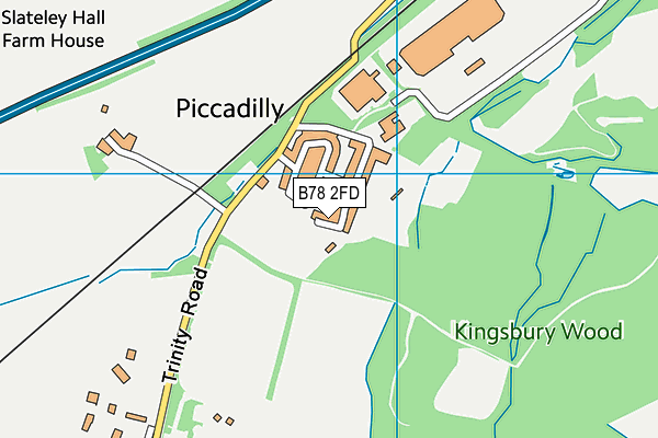 Piccadilly Recreation Ground map (B78 2FD) - OS VectorMap District (Ordnance Survey)