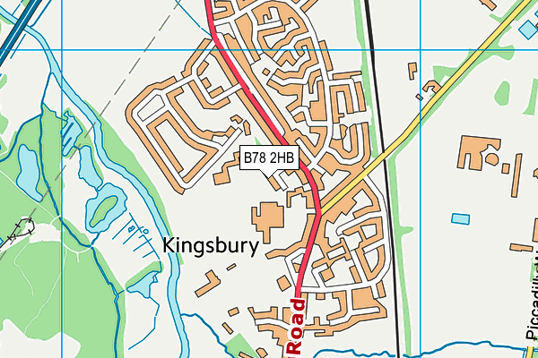 B78 2HB map - OS VectorMap District (Ordnance Survey)