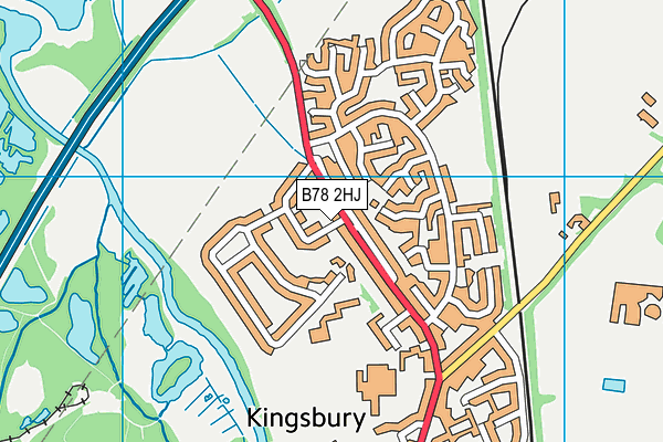 B78 2HJ map - OS VectorMap District (Ordnance Survey)