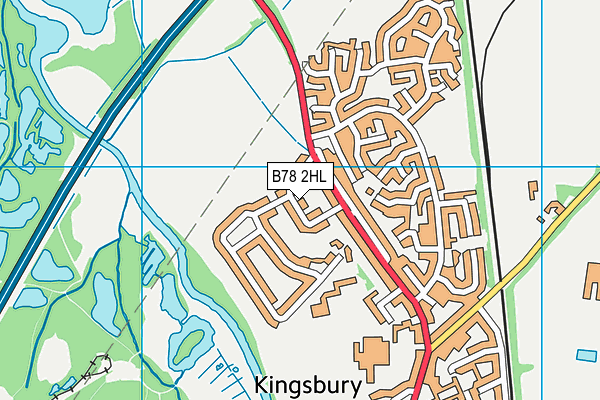 B78 2HL map - OS VectorMap District (Ordnance Survey)