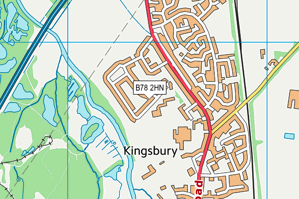 B78 2HN map - OS VectorMap District (Ordnance Survey)