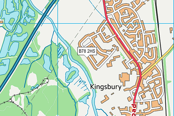B78 2HS map - OS VectorMap District (Ordnance Survey)